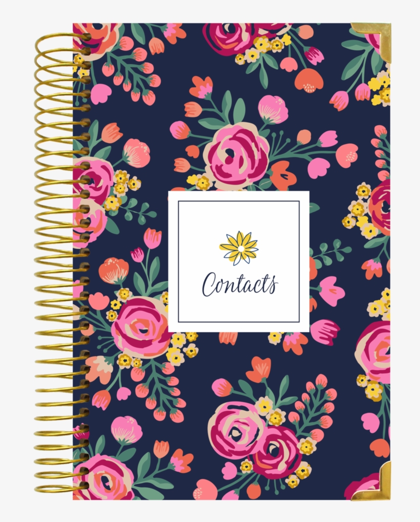Contact Book, Vintage Floral - Bloom Daily Planners 2017 Calendar Year Daily Planner, transparent png download
