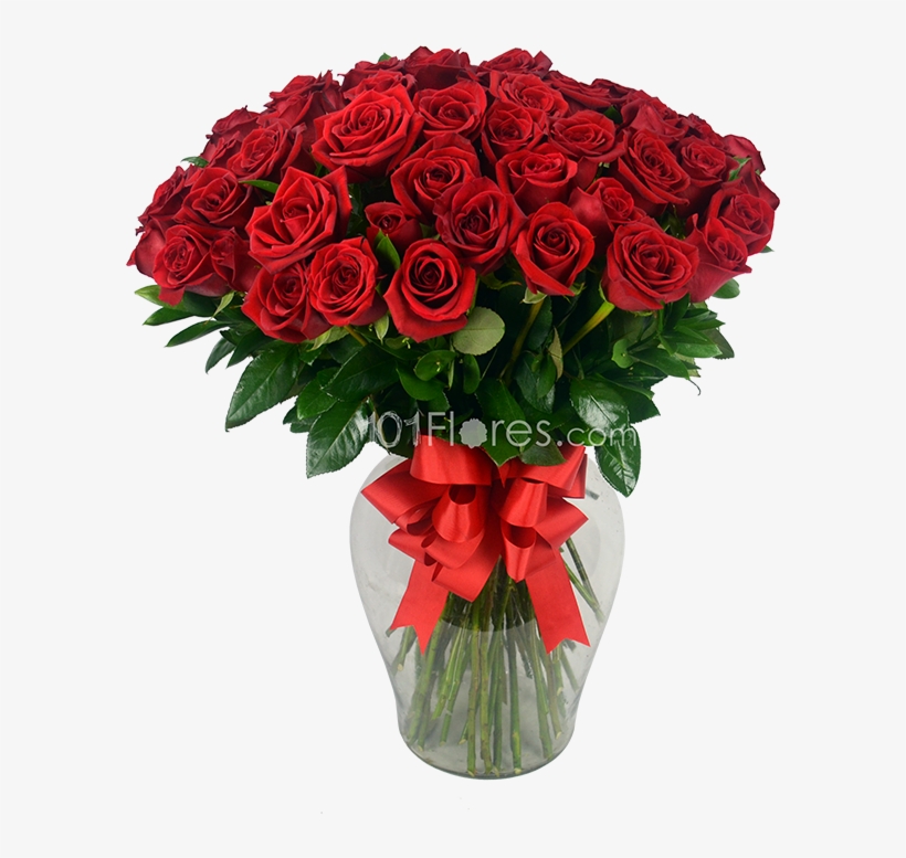 Pasión En Florero - 11 Роз С Лентой, transparent png download