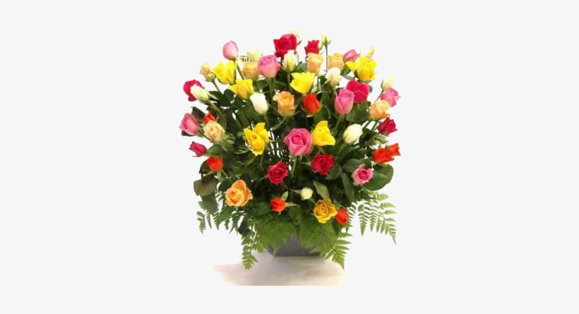 Centro De Rosas Multicolor - Que Te Mejores Pronto Con Rosas, transparent png download