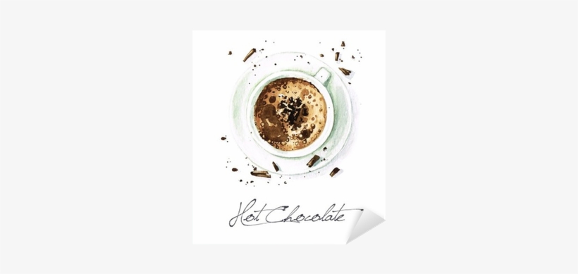 Watercolor Food Painting - Hot Chocolate Watercolor Paintings, transparent png download