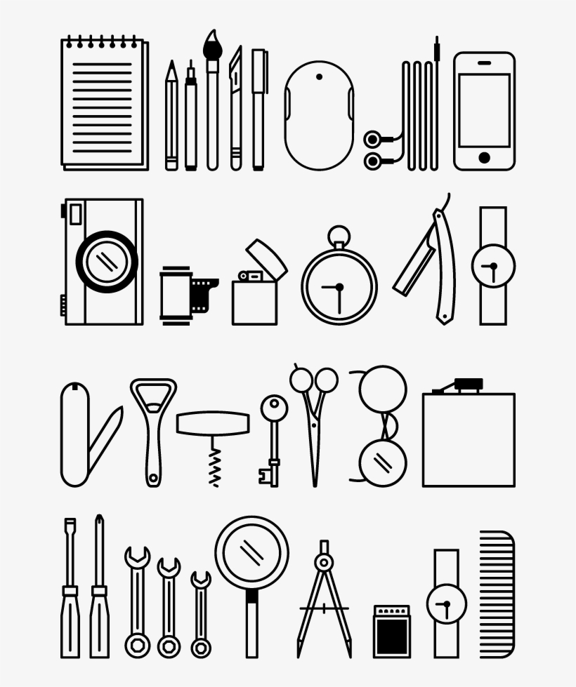 Pocket Sized Pictograms - Pocket Sized Objects, transparent png download