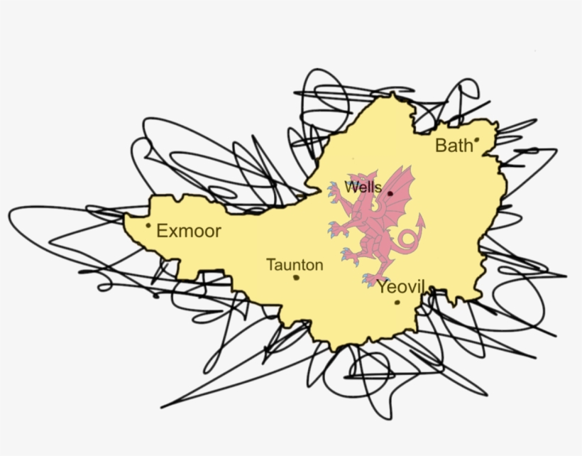 Map Of Somerset - Madaboutflags Somerset County Flag 25mm Keyring, transparent png download
