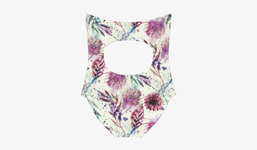 Watercolor Flowers Strap Swimsuit Video - Succulents By J Zimmermann - Customized Wallpaper Patterns, transparent png download