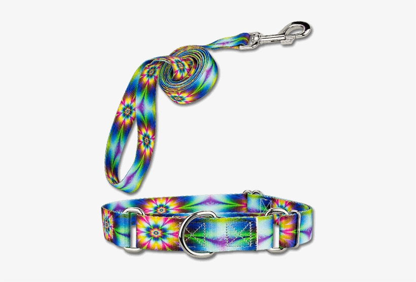 Collars & Harnesses - Country Brook Design Tie Dye Flowers Martingale Dog, transparent png download