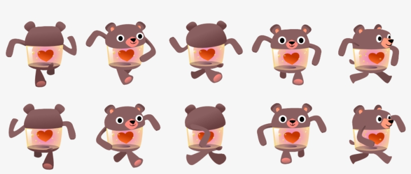 Black Heart Bear - Bear's Black Heart, transparent png download