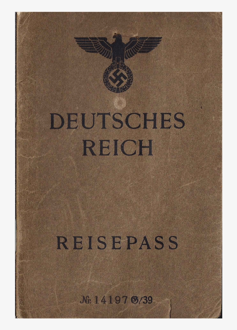 Ww2 German Stamped J Passport - Nazi, transparent png download