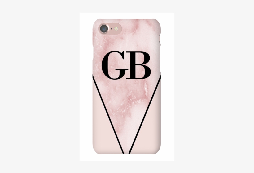 Personalised Pink X Rosa Marble Contrast Iphone 7 Case - Mobile Phone, transparent png download