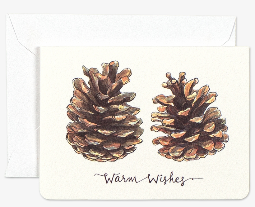 Pinecones Warm Wishes Mini Card, transparent png download