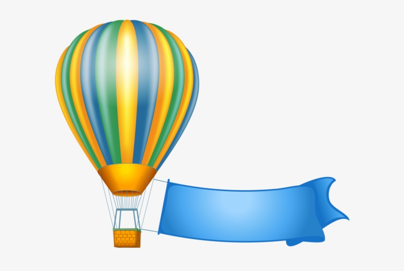 Hot Air Balloon Clipart With Happy Bday, transparent png download