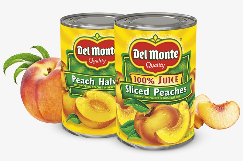 Peaches - Del Monte Peaches, Sliced, 100% Juice - 15 Oz, transparent png download