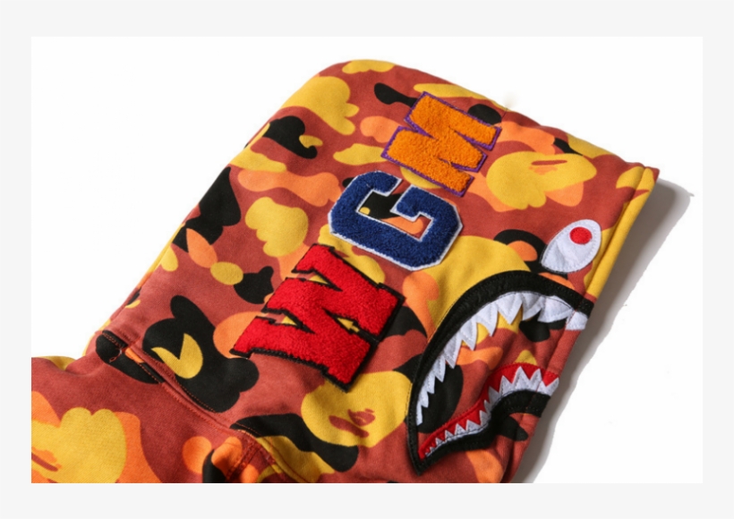 Bape 12201649 Men's Jacket Printing Hoodie Coat Shark - Hoodie, transparent png download