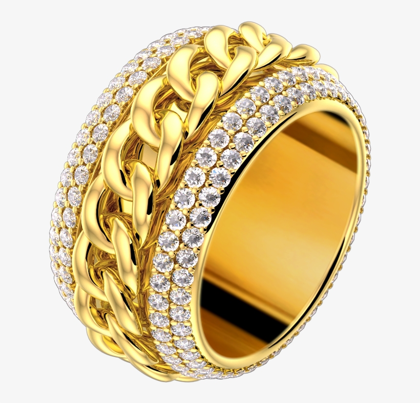 G34pu600-4 - Piaget Possession Classic Chain Motif Ring, transparent png download