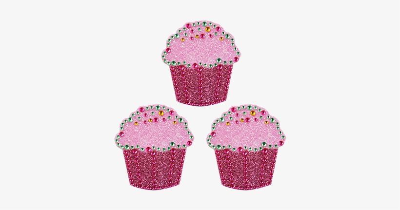 Pink Cupkcake Rhinestone Sticker - Sticker Bling Bling Gemz Crystal Rhinestone Pink Cupcake, transparent png download