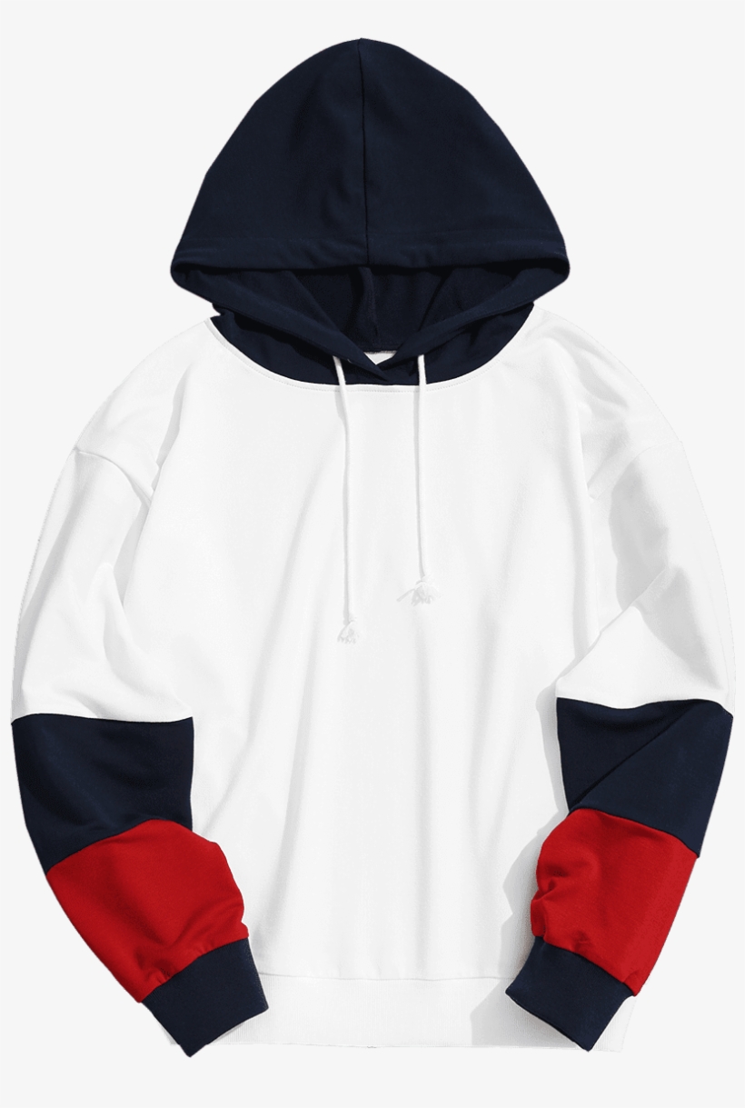 Dropship Color Block Slant Pockets Mens Hoodie To Sell - Clothing, transparent png download