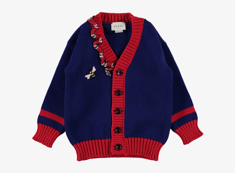 Picture Of Tiger & Snake Applique Knitted Cardigan - Cardigan, transparent png download