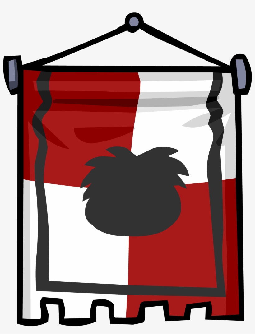 Ye Olde Red Banner - Igloos De Club Penguin, transparent png download