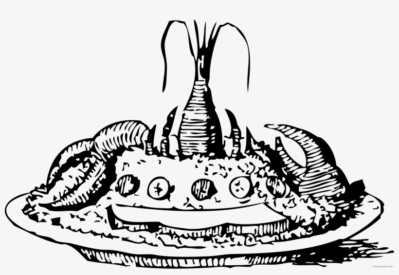 Page Of Clipartblack Com Animal Free Black - Seafood Platter Black And White, transparent png download