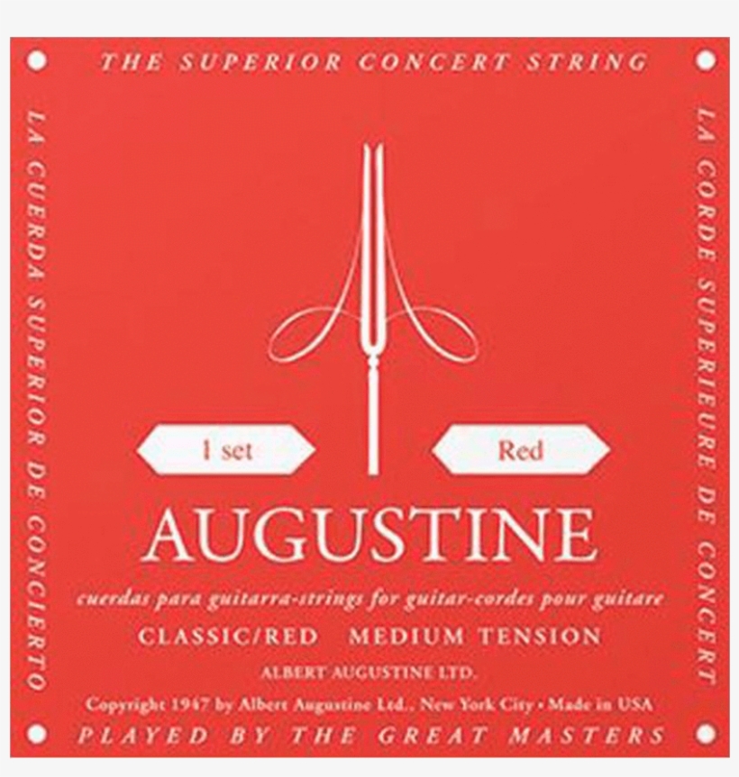 Augustine Classic Red Medium Tension Strings - Augustine 262627 Black Label String Set - Low Tension, transparent png download