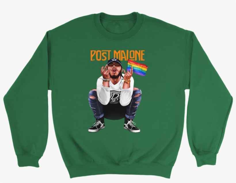 Post Malone And Lgbt Shirt Pride Month - Post Malone Long Sleeve, transparent png download