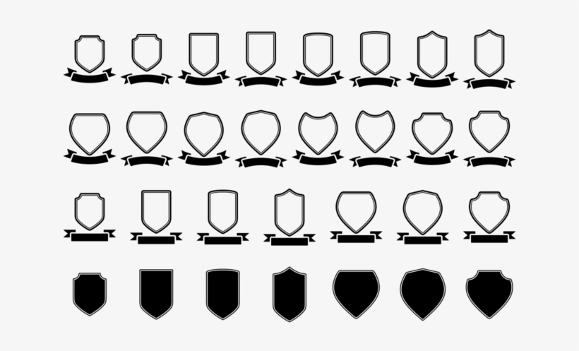 Ribbon Black White Png Group With Items - Vector Graphics, transparent png download