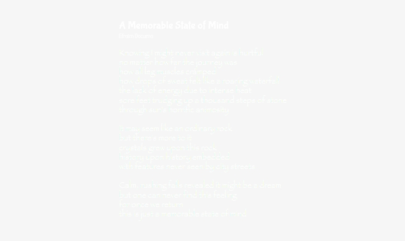 A Memorable State Of Mind Efraim Dacuma Knowing I Might - Ivory, transparent png download