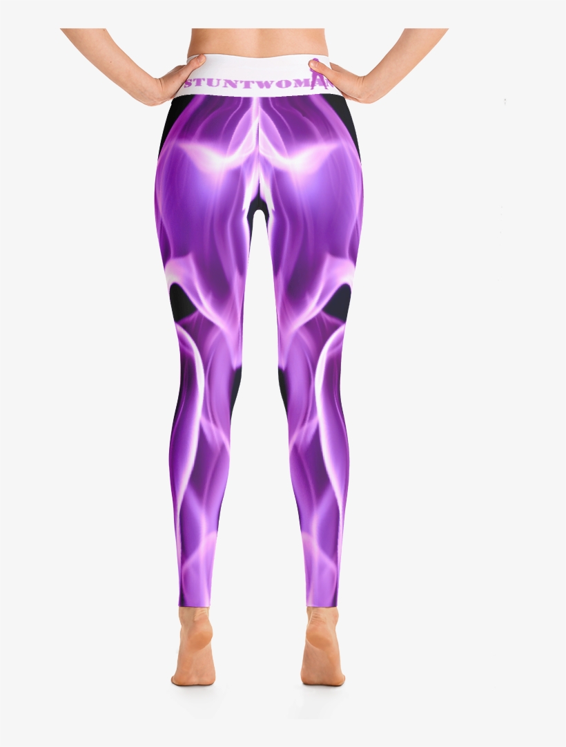 Purple Flame Yoga Leggings - Yoga Pants, transparent png download