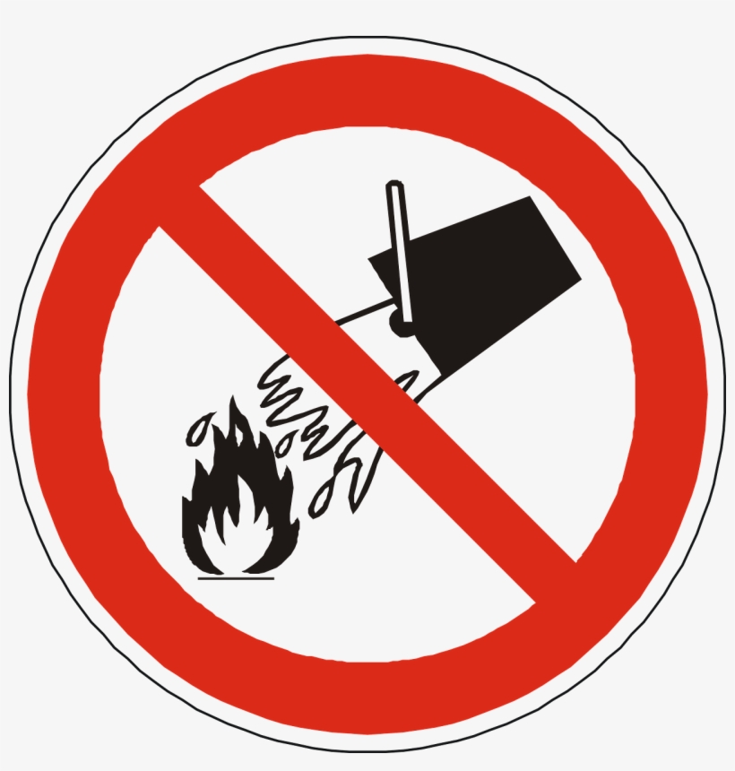 No Water On Allowed,sign,symbol, - No Water On Fire, transparent png download