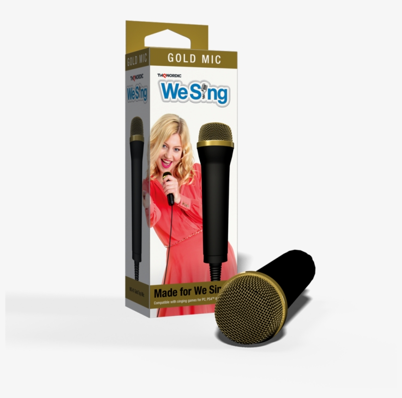 Gold Top Microphone - We Sing Pop Ps4, transparent png download