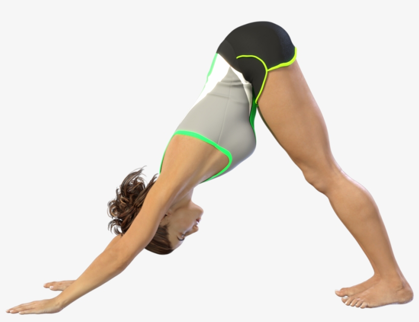 Downward Dog Yoga Pose - Stretching, transparent png download