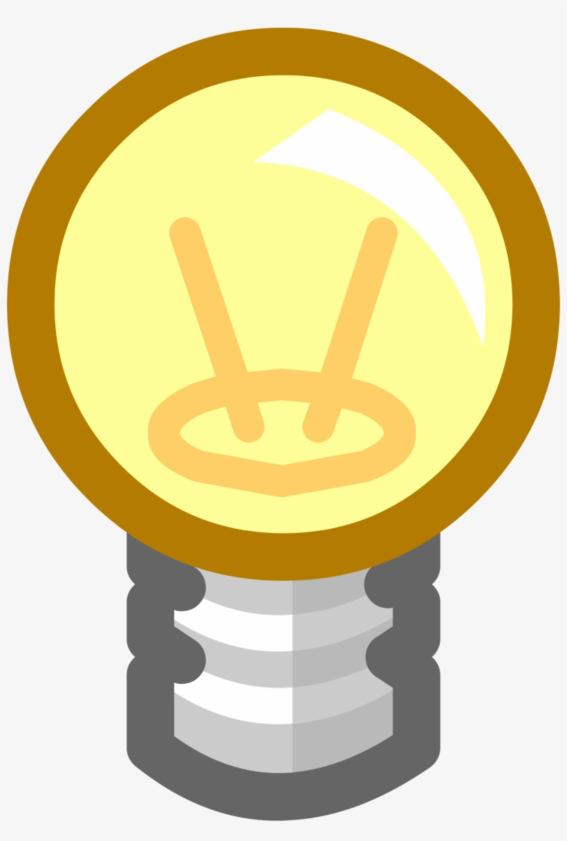 Lightbulb Emoticon - Club Penguin Lightbulb, transparent png download
