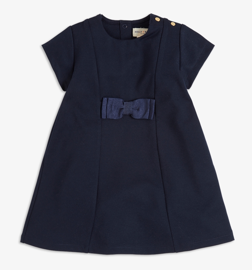 Dress With Bow Blue - Little Black Dress, transparent png download
