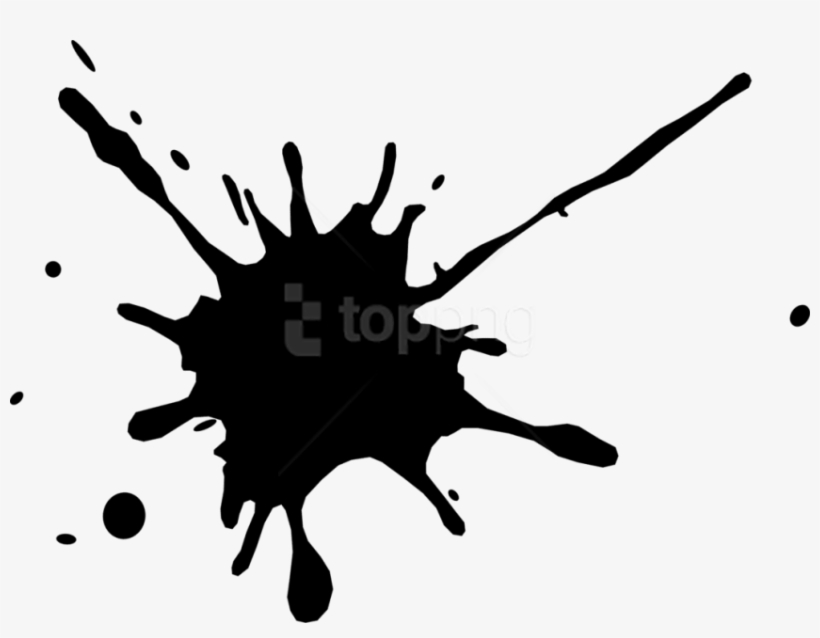 Black Paint Splatters Png, transparent png download