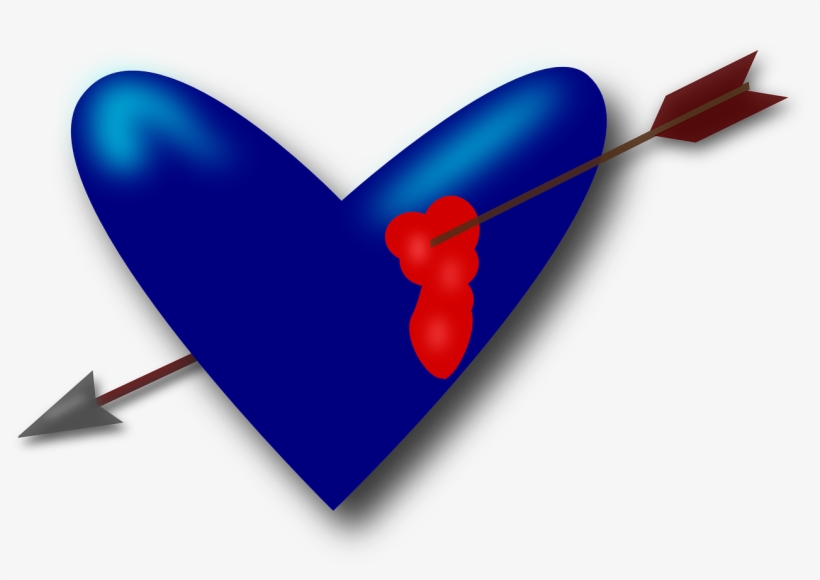 Heart Love Valentine Arrow Png Image - Love Break Heart Blood, transparent png download