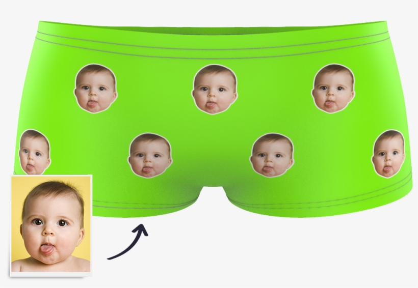 Custom Kids Colorful Face Boxer - Underpants, transparent png download