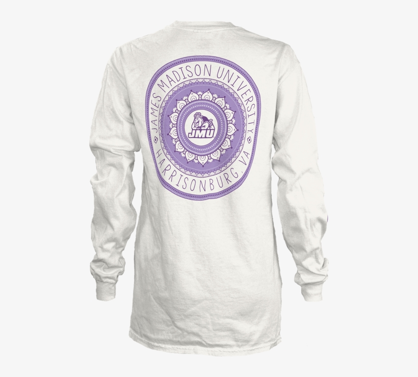 Circle Mandala Long Sleeve Tee - Long-sleeved T-shirt, transparent png download