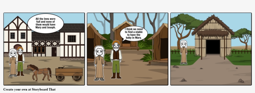 The Birth Of Jesus - Rich People And Poor People Houses, transparent png download