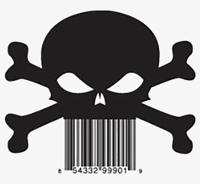 Product Code Two-dimensional Skull Universal Barcode - Skull Barcode, transparent png download
