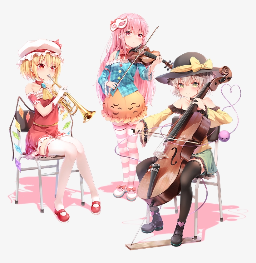 Playing Music [touhou] - Cartoon, transparent png download