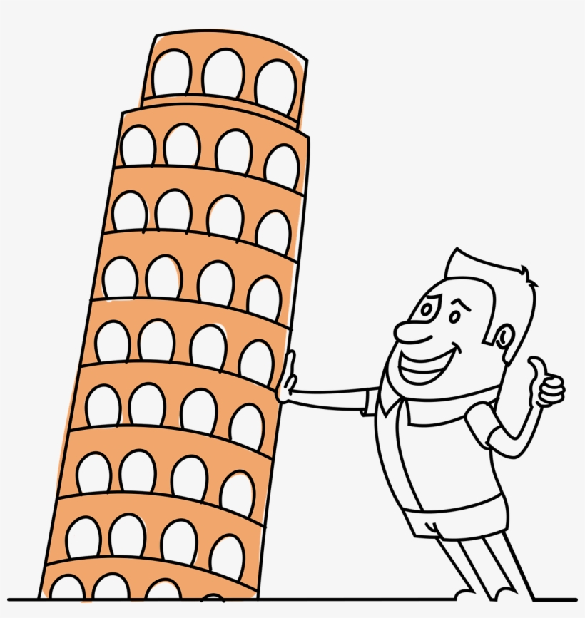 Pisa Tower Tourist Picture Png Image - Clipart Pisa Tower, transparent png download