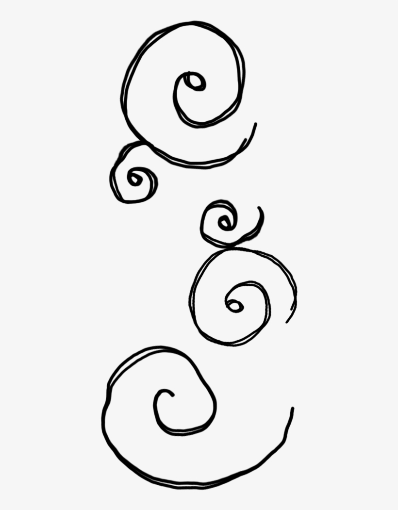 Marisa Lerin Hand Drawn Swirl Doodles Asset Black - Line Art, transparent png download