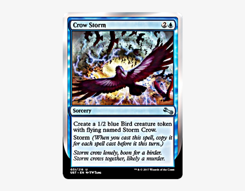 Crow Storm Unstable English Foil - Animate Library Unstable Mtg, transparent png download