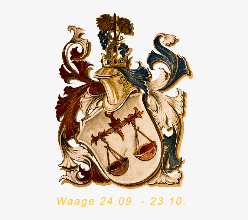 Zodiac Sign, Horizontal, Horoscope, Png, Isolated - Libra Coat Of Arms, transparent png download
