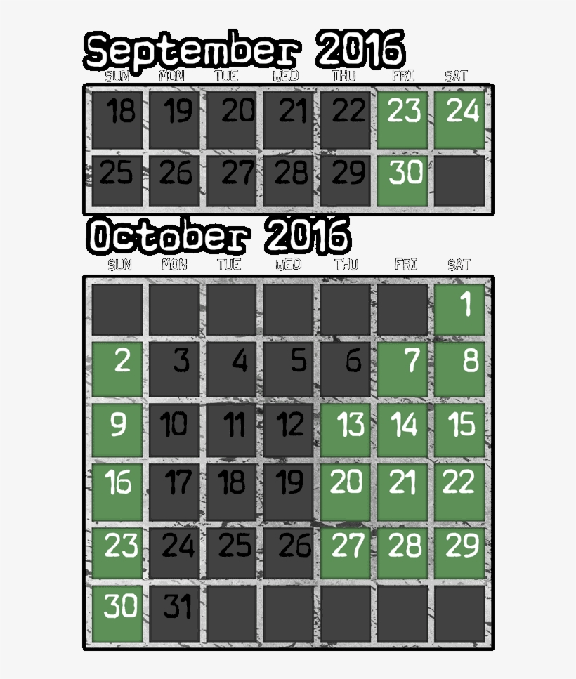 Calendar 2 28 Aug 2016 - Number, transparent png download