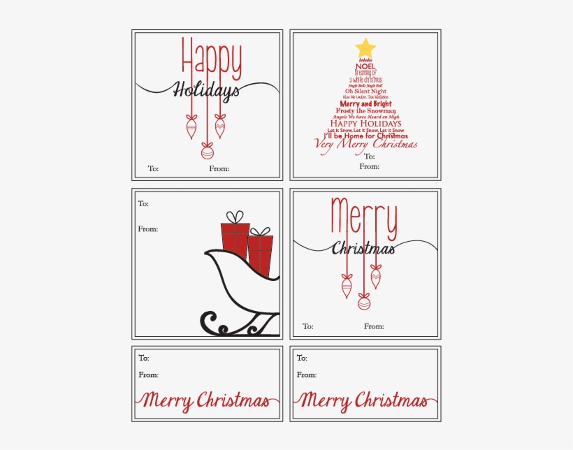 Christmas Gift Tags - Diagram, transparent png download