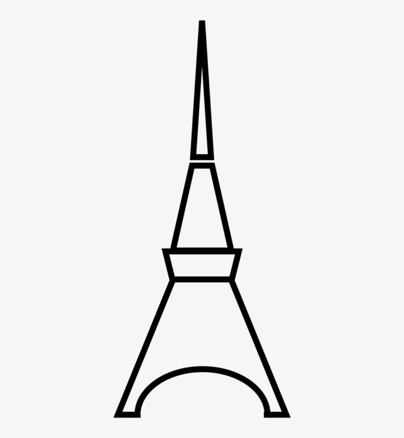 Paris Eiffel Tower 1 - Line Art, transparent png download