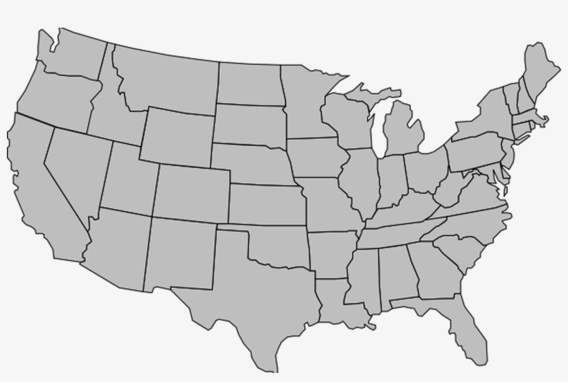 United States Of America Map Outline Gray Clip Art - Tate Martell Texas Tweet, transparent png download