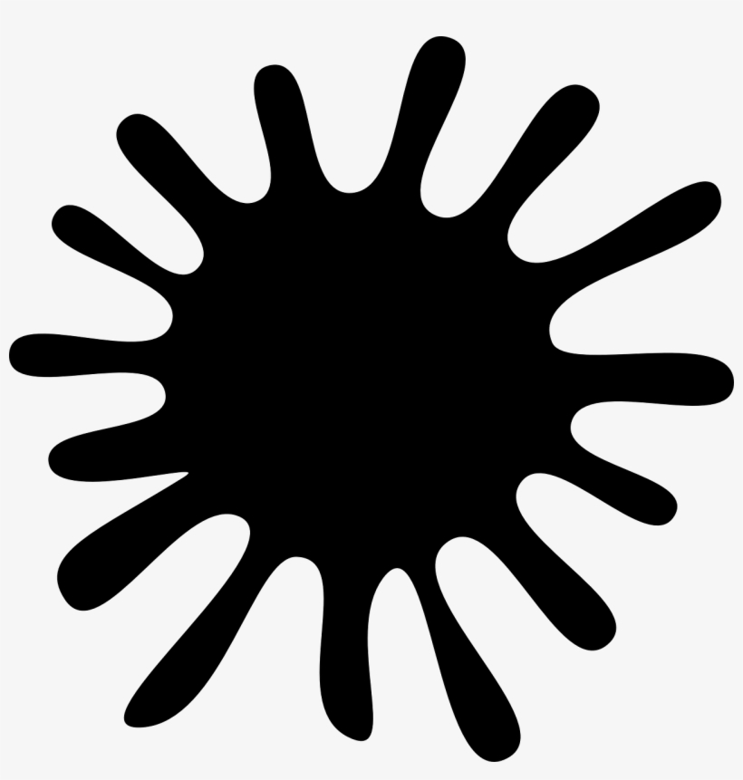 Ink Spill Splash Stain Black Png Image - Case Steam Engine Differential, transparent png download