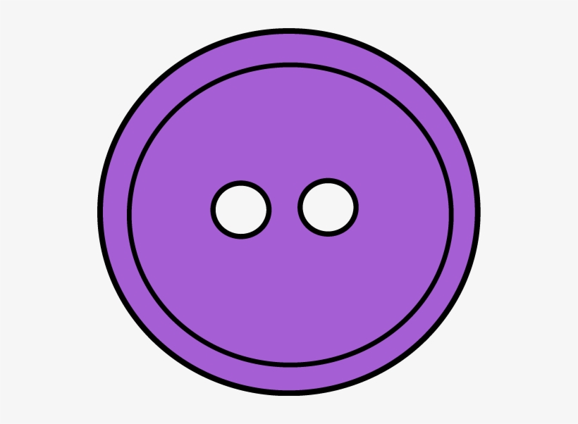 Mauve Clipart Mitten - Button Clip Art, transparent png download