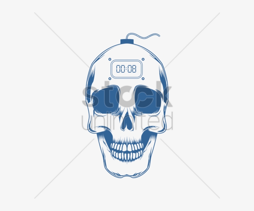 Download Skull Drawing With Horns Clipart Skull Clip - Vector Graphics, transparent png download