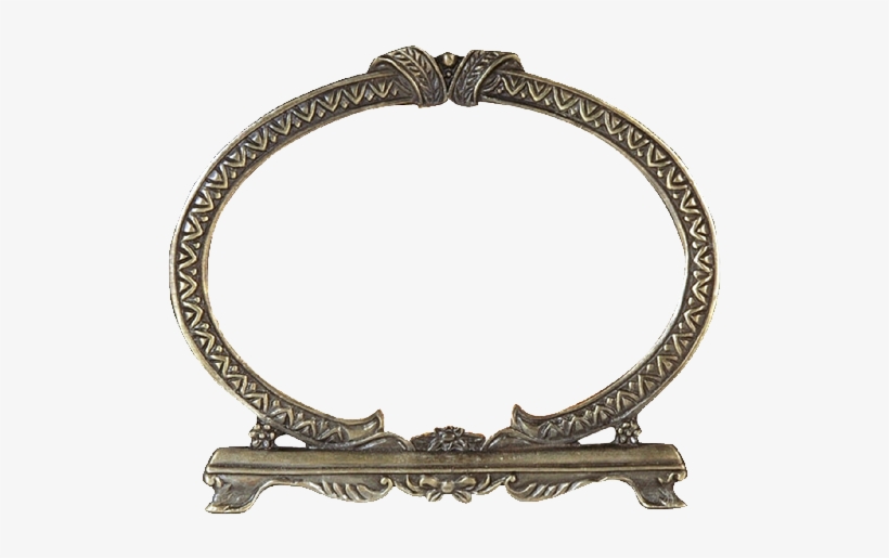 Picture Frame Mirror Film Frame Silver Frame Transprent - Gold Circle Frame, transparent png download